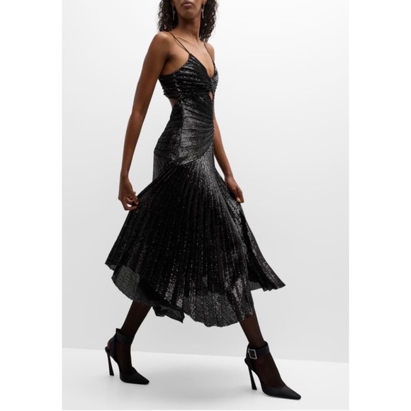 NWT A.L.C. Lou Sequined Keyhole Midi-Dress Black 
Sz 6 $795
$795 - Picture 9 of 17